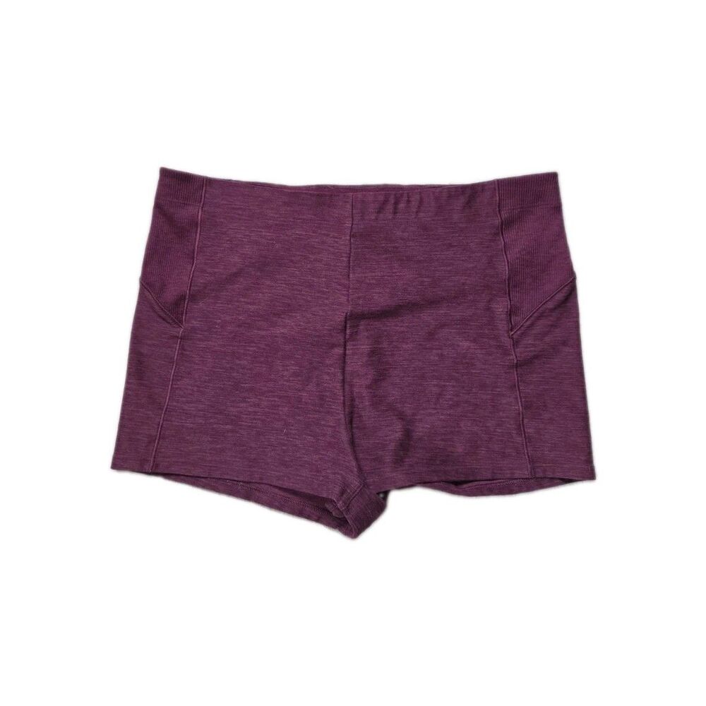 Victoria's Secret Burgundy Heathered High Rise Yoga Shorts Women's L GUC